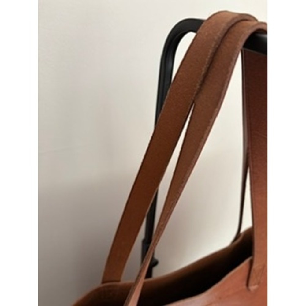 Madewell Transport Tote Bag English Saddle Brown Leather Shoulder Bag - Picture 8 of 14